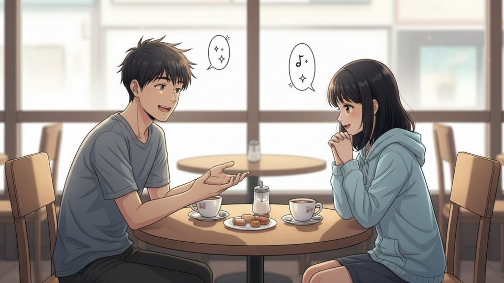 カフェでおしゃべり